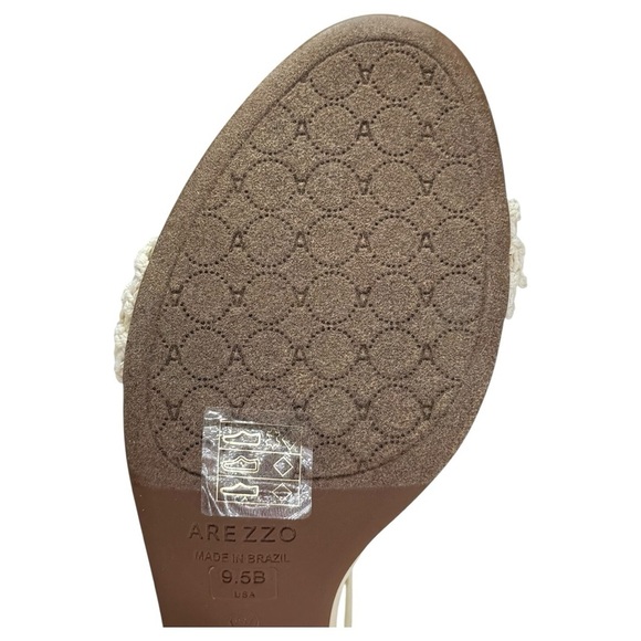 Arezzo Brynn Cream Crochet Womens Mid Heel Sandals Size 9.5M - Picture 13 of 16